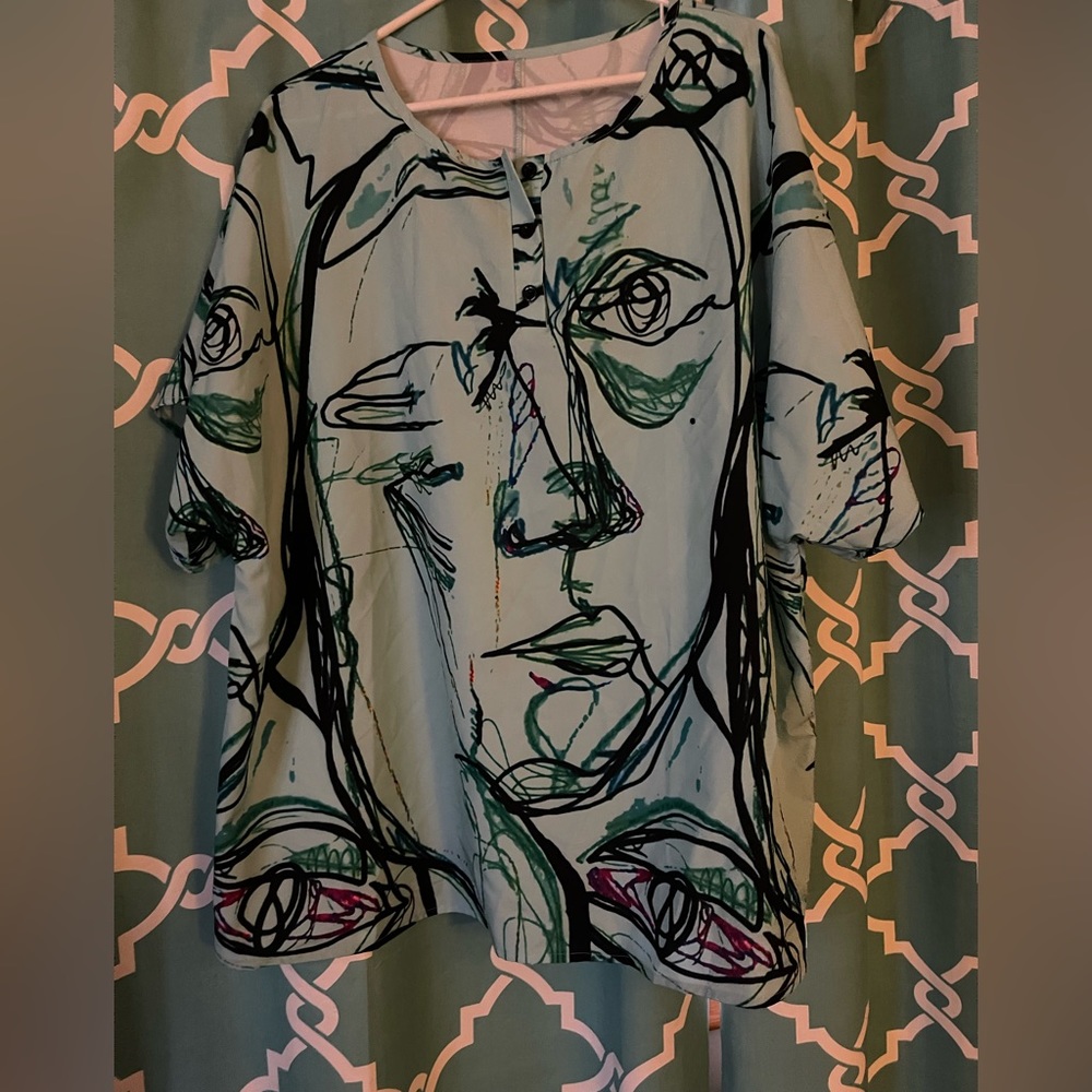 Face tunic, like new, 4XL
